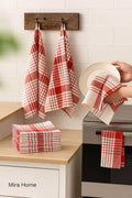 10-Piece Luxury Dish Drying Cloth and Kitchen Towel 50x70 Cm Daily Red
