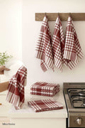 10 lu Lüks Bulaşık Kurulama Bezi ve Mutfak Peçetesi 50x70 Cm Daily Bordo