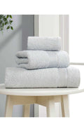3 Piece Bathroom Towel Set Cotton Rhythm Light Grey