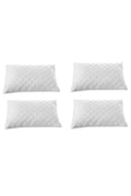 4-Piece Quilted Pillow Protector 100% Cotton 50x70 cm