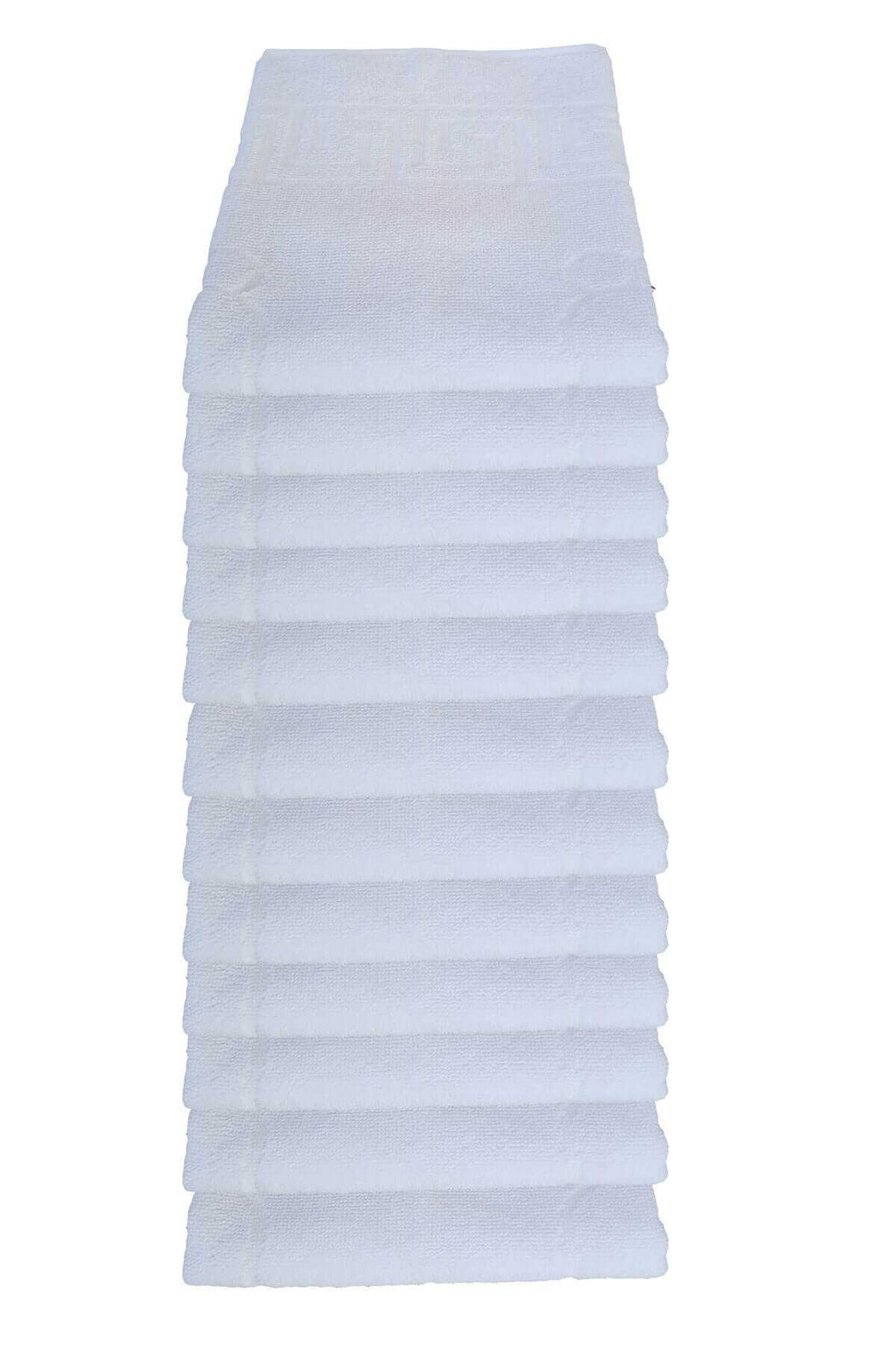 12-Piece Footprint Bathroom Cotton Foot Towel 50X70 Cm White