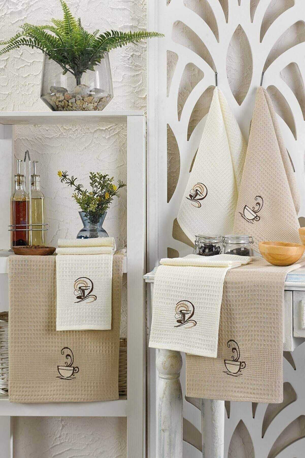 6 Piece Kitchen Towel 40 X 60 Cm Coffee
