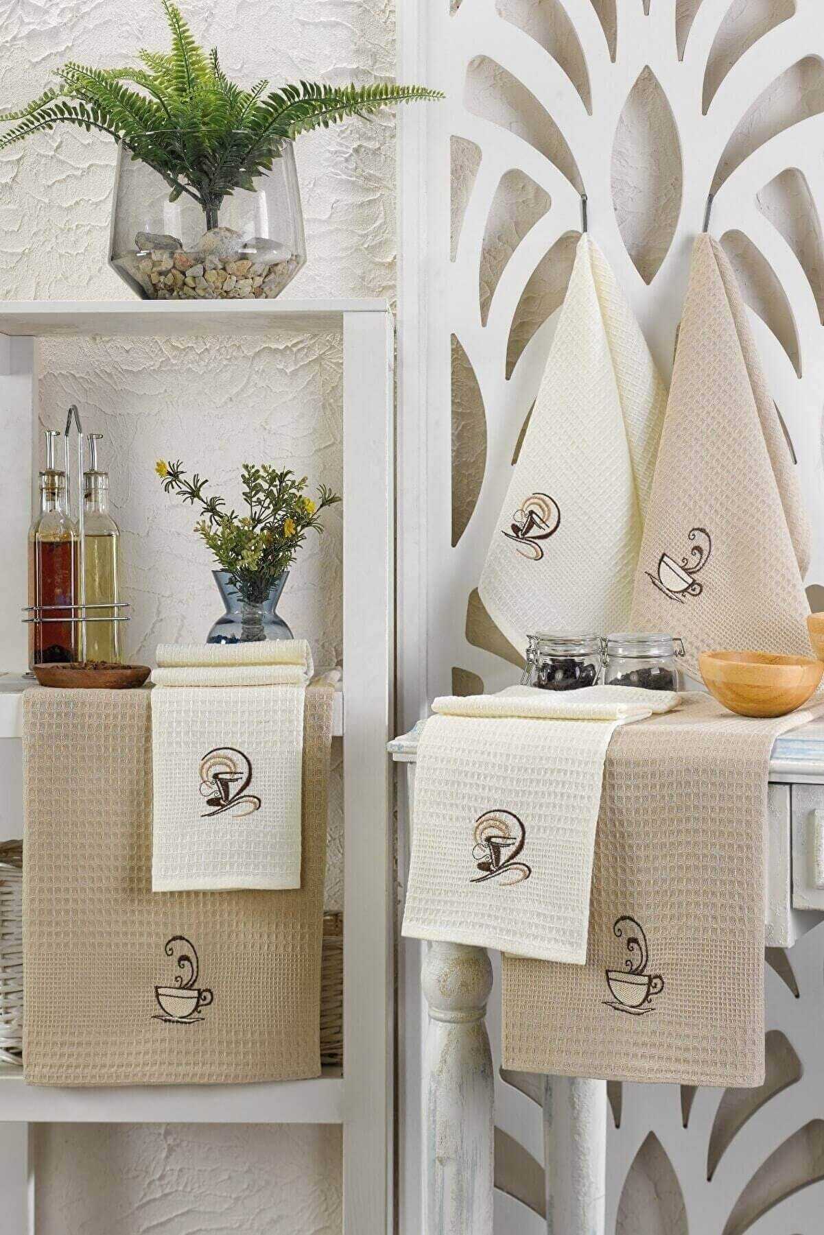 6 Piece Kitchen Towel 40 X 60 Cm Coffee