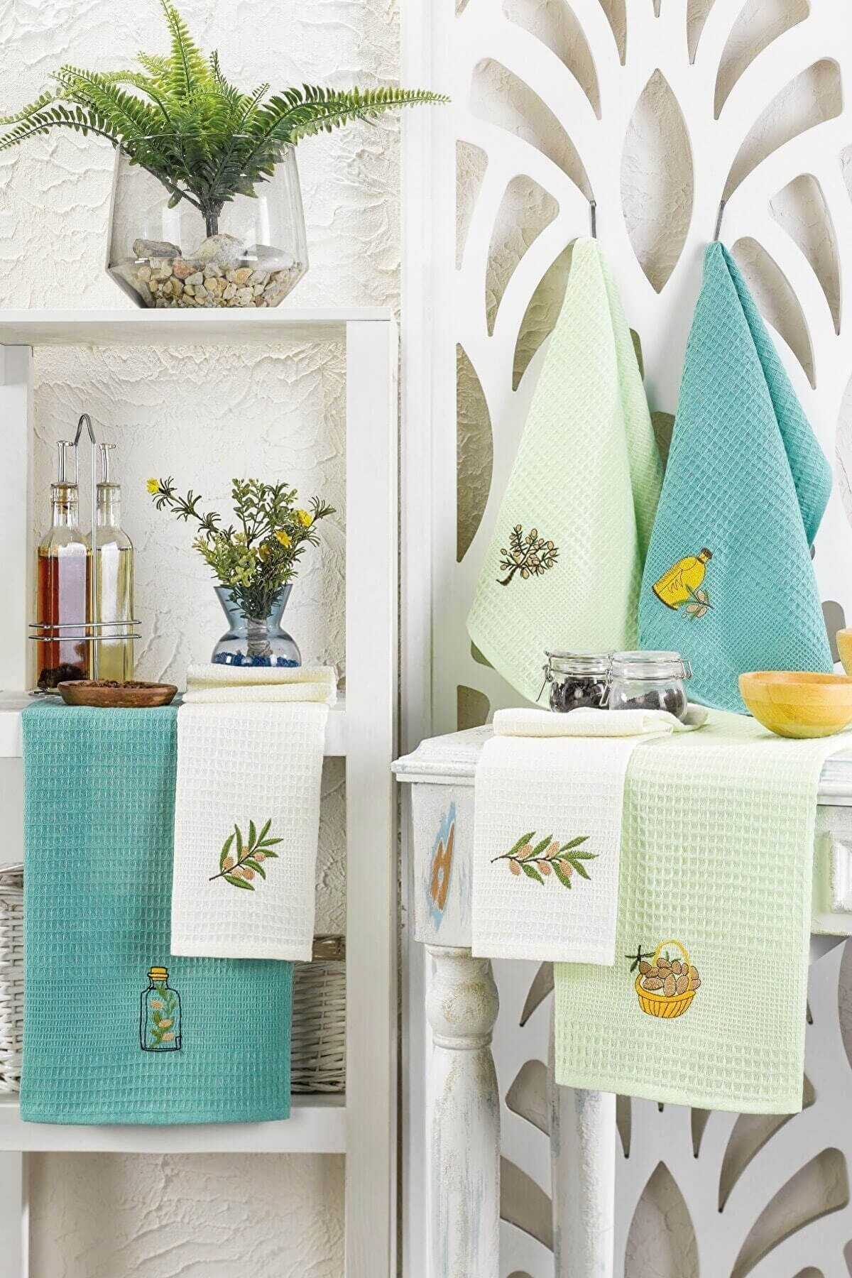 6 Piece Kitchen Towel 40 X 60 Cm Mint