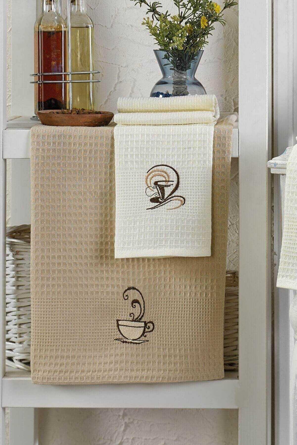 6 Piece Kitchen Towel 40 X 60 Cm Coffee