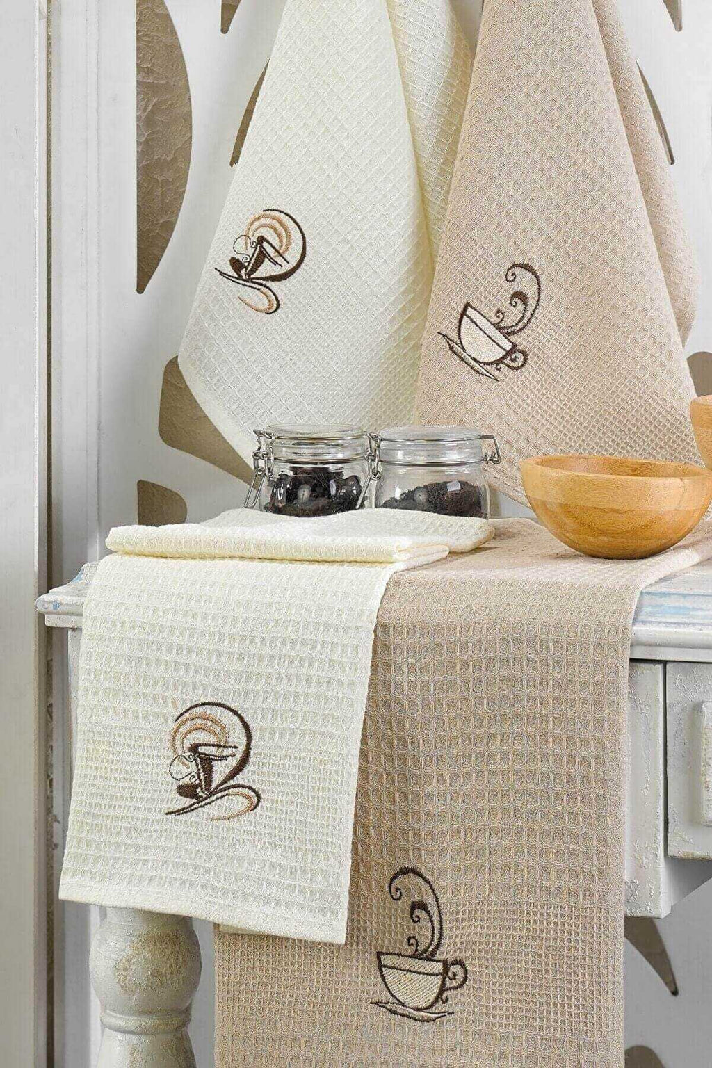 6 Piece Kitchen Towel 40 X 60 Cm Coffee