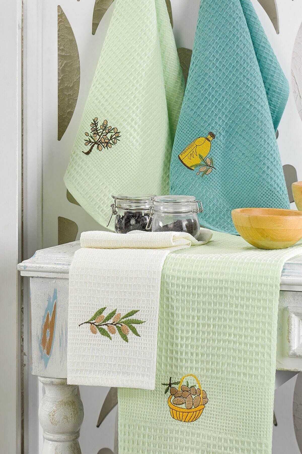 6 Piece Kitchen Towel 40 X 60 Cm Mint