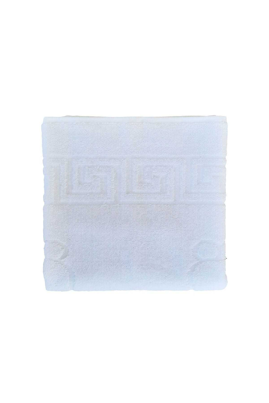 12-Piece Footprint Bathroom Cotton Foot Towel 50X70 Cm White