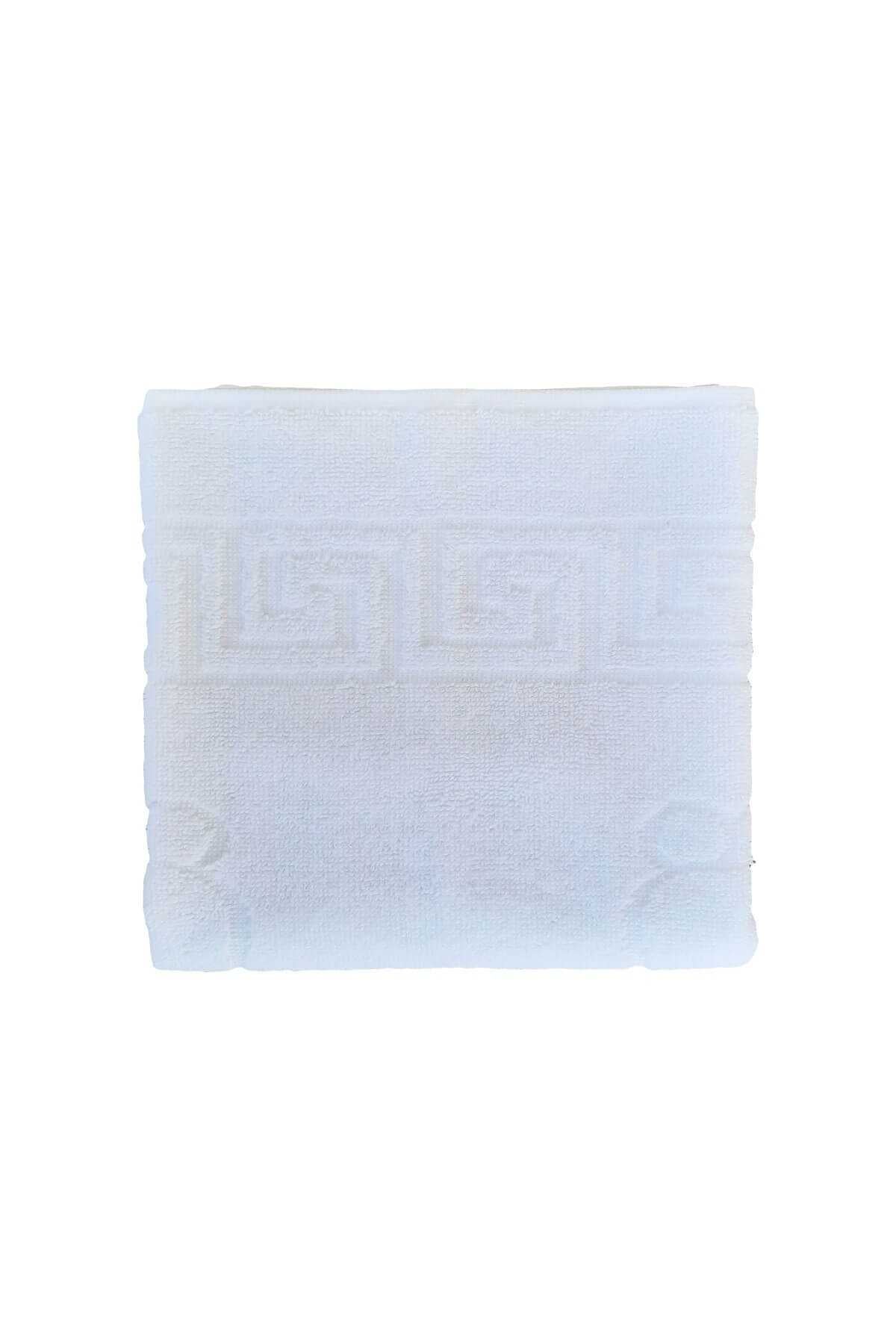 12-Piece Footprint Bathroom Cotton Foot Towel 50X70 Cm White