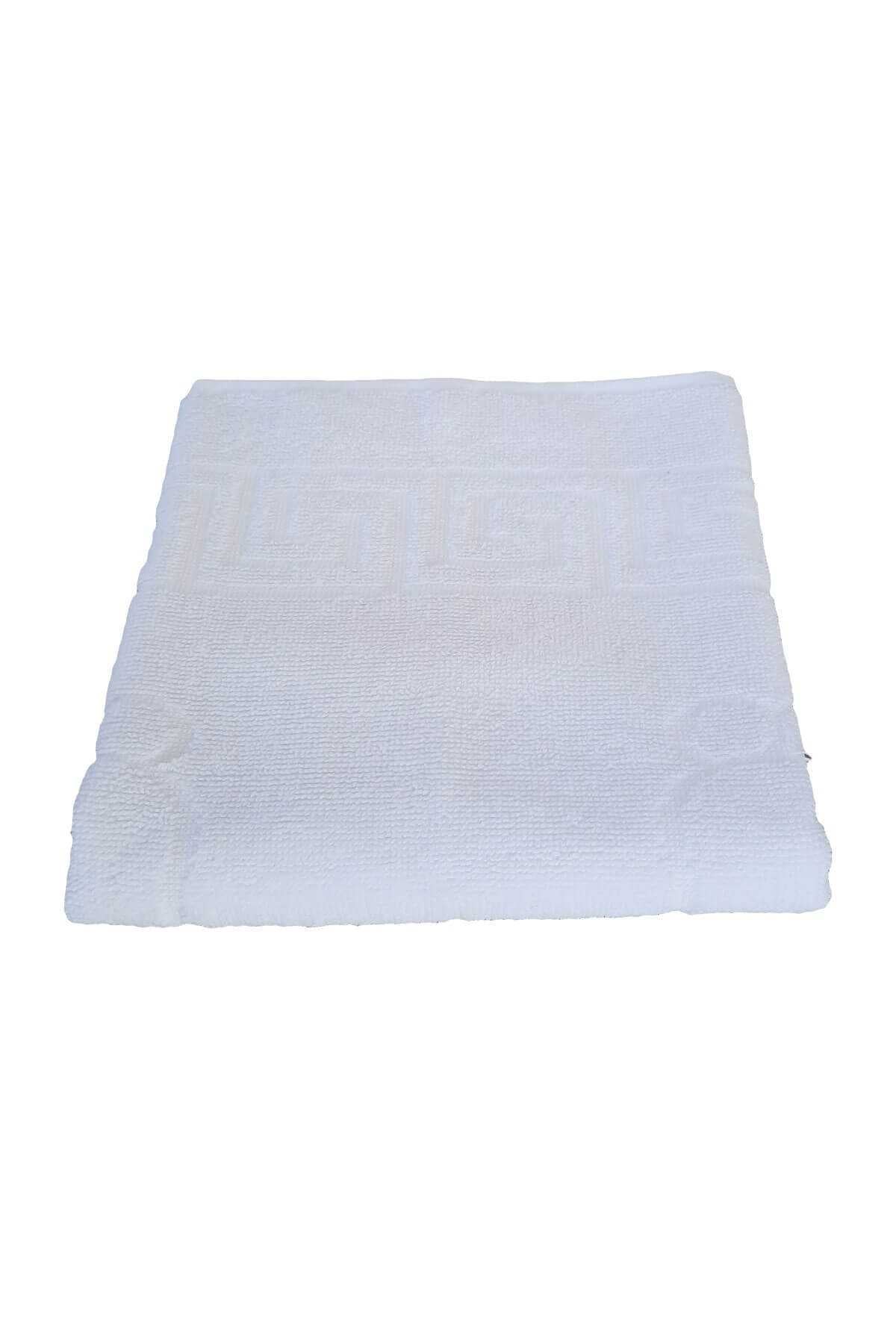 12-Piece Footprint Bathroom Cotton Foot Towel 50X70 Cm White