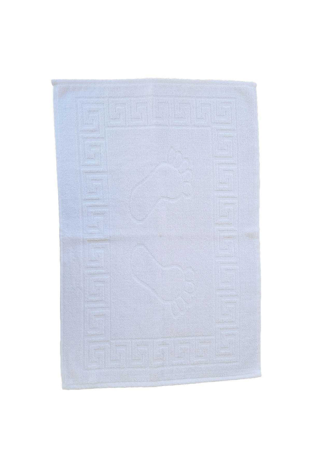 12-Piece Footprint Bathroom Cotton Foot Towel 50X70 Cm White