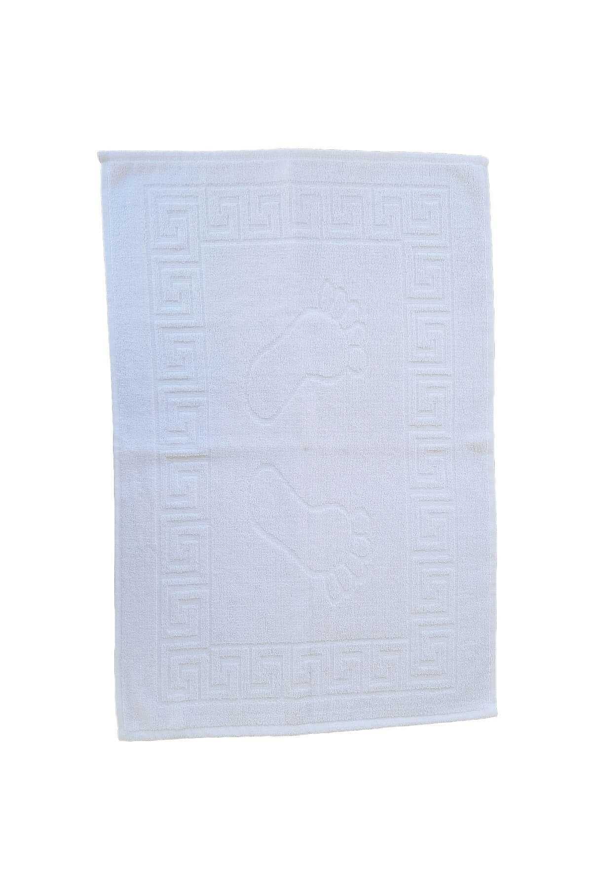 12-Piece Footprint Bathroom Cotton Foot Towel 50X70 Cm White