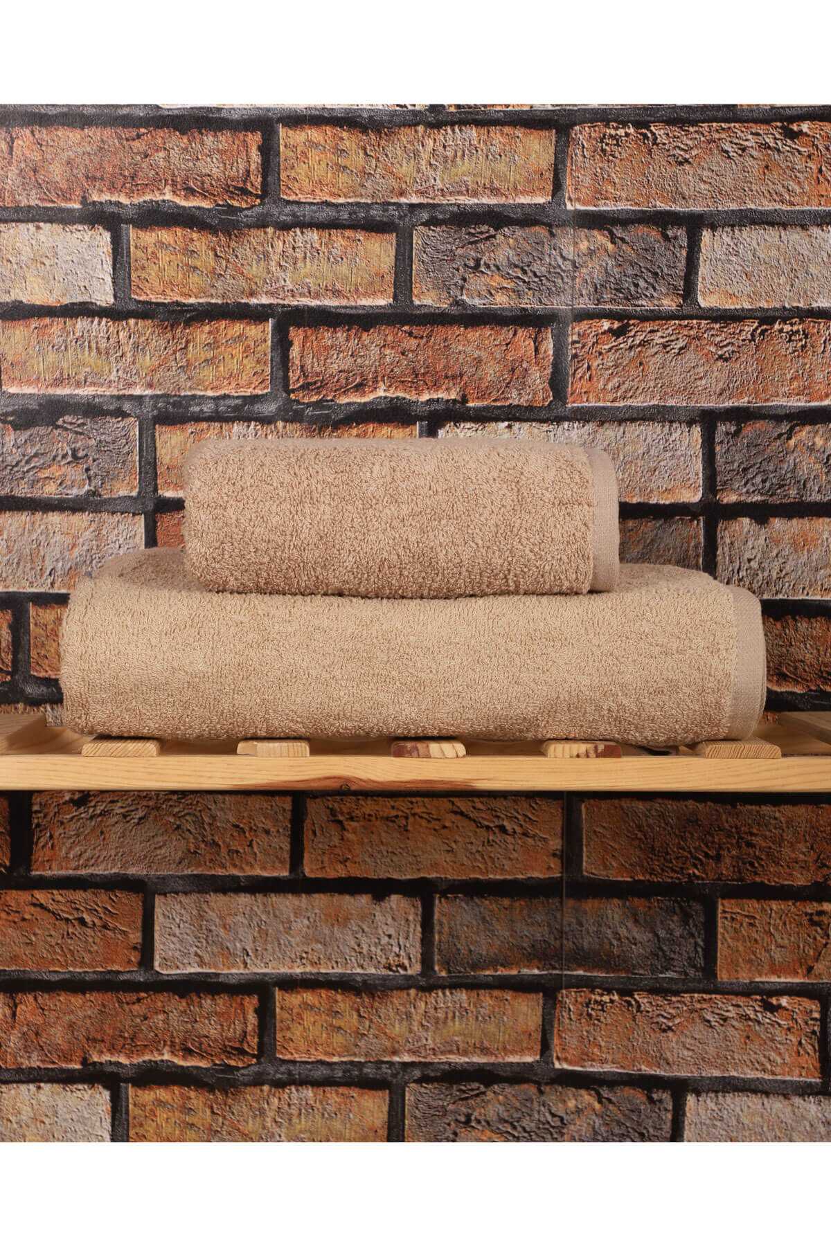 2 Piece 100% Cotton Soft Luxury Bath Towel Set Coffee