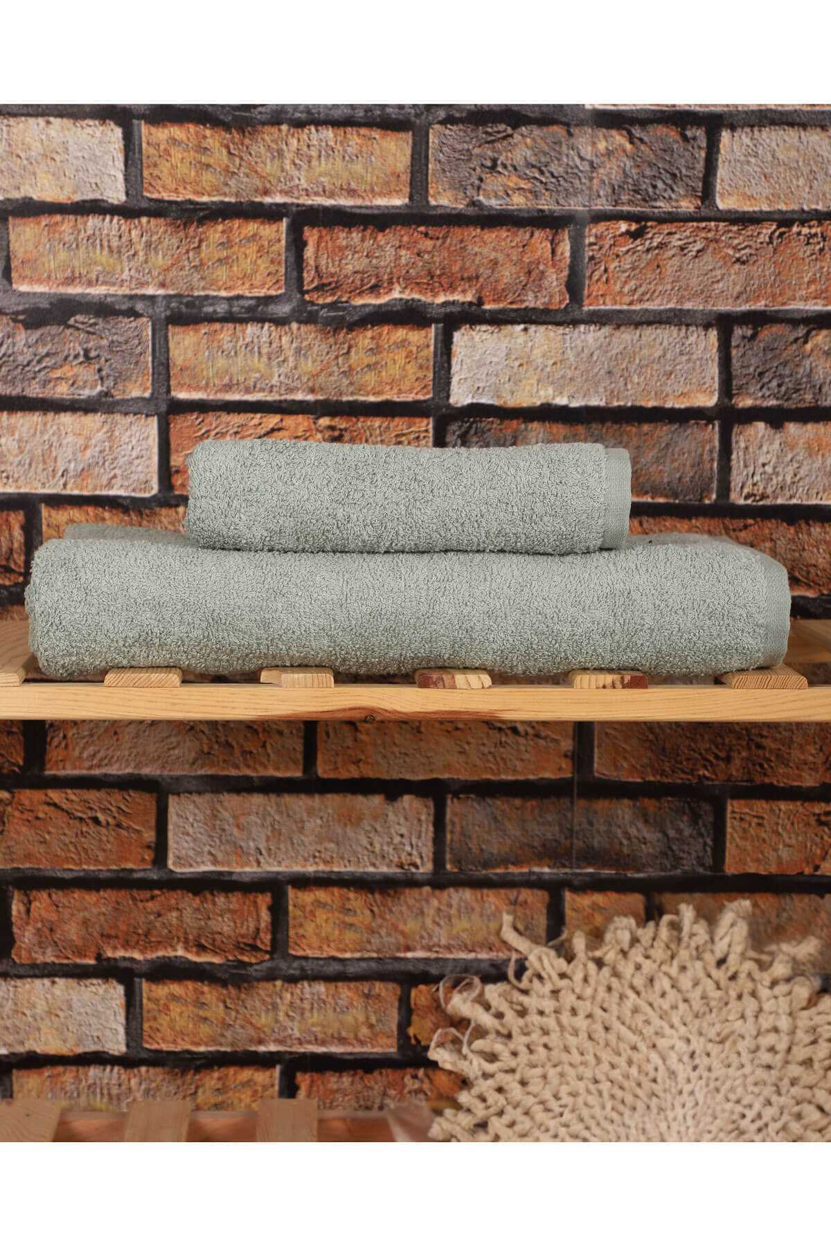 2 Piece 100% Cotton Soft Luxury Bath Towel Set Green