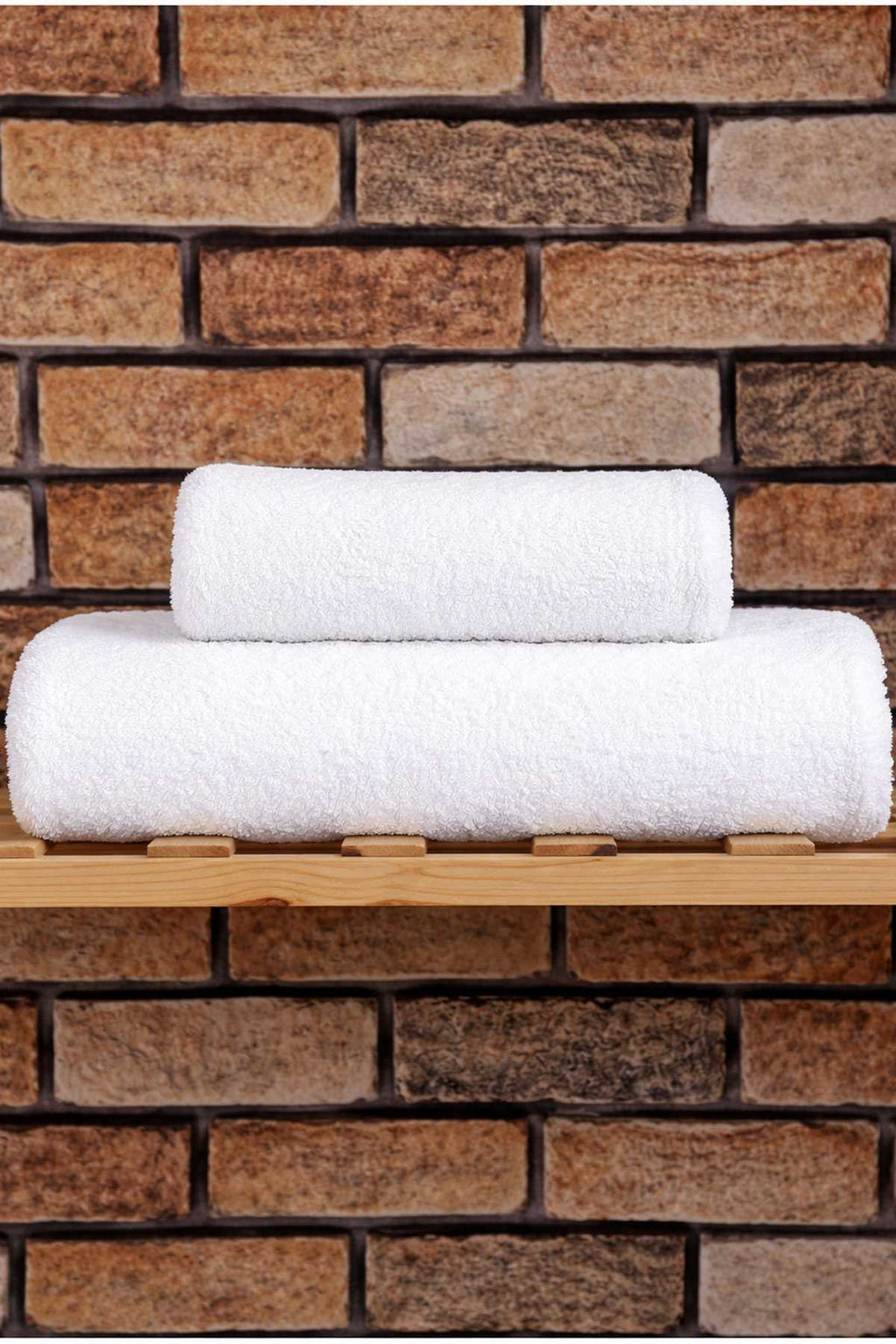 2 Piece 100% Cotton Soft Luxury Bath Towel Set White