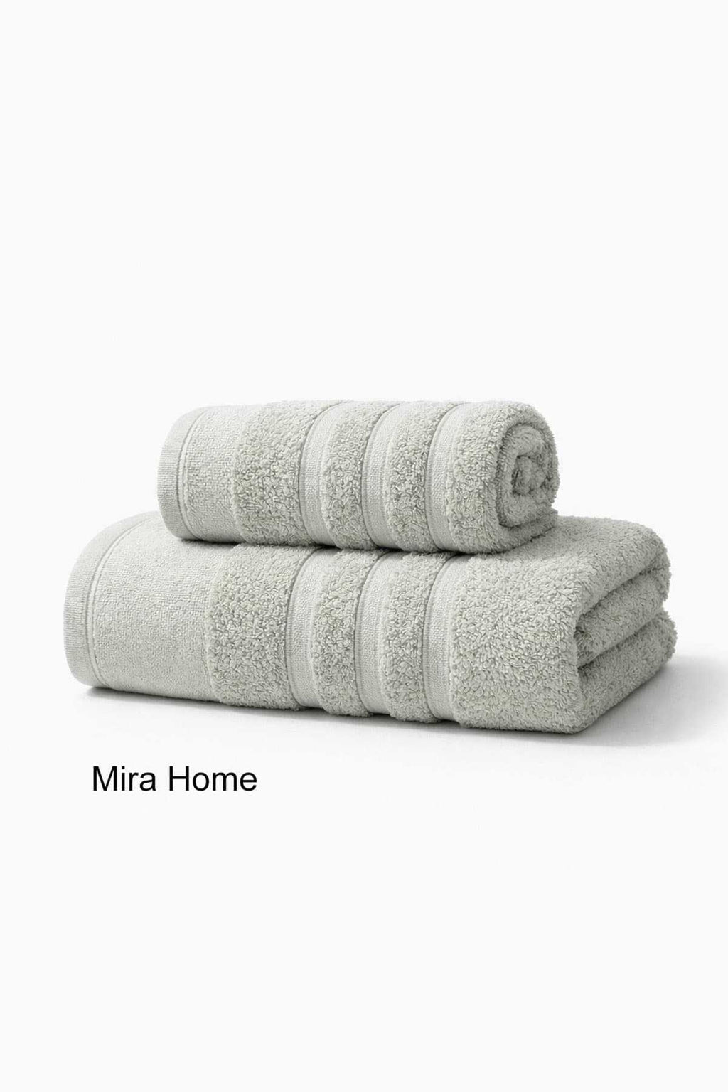 2 Piece Cotton Bath Towel Set Ayla Grey