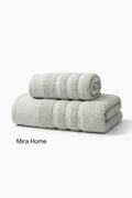 2 Piece Cotton Bath Towel Set Ayla Grey