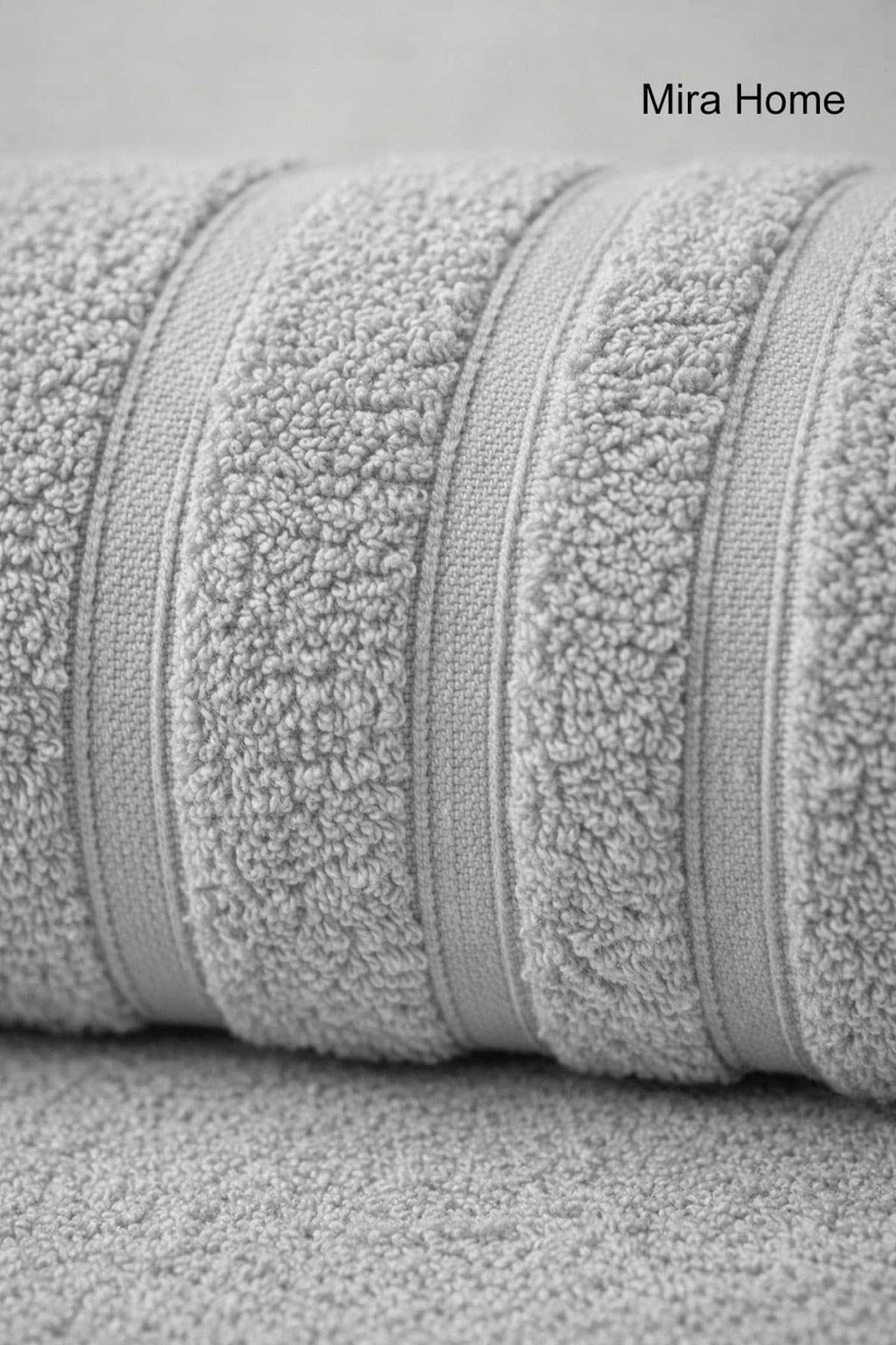 2 Piece Cotton Bath Towel Set Ayla Grey