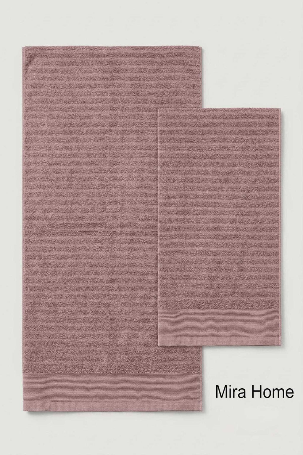2 Piece Cotton Bath and Hand Face Towel Set Şeyda Claret Red