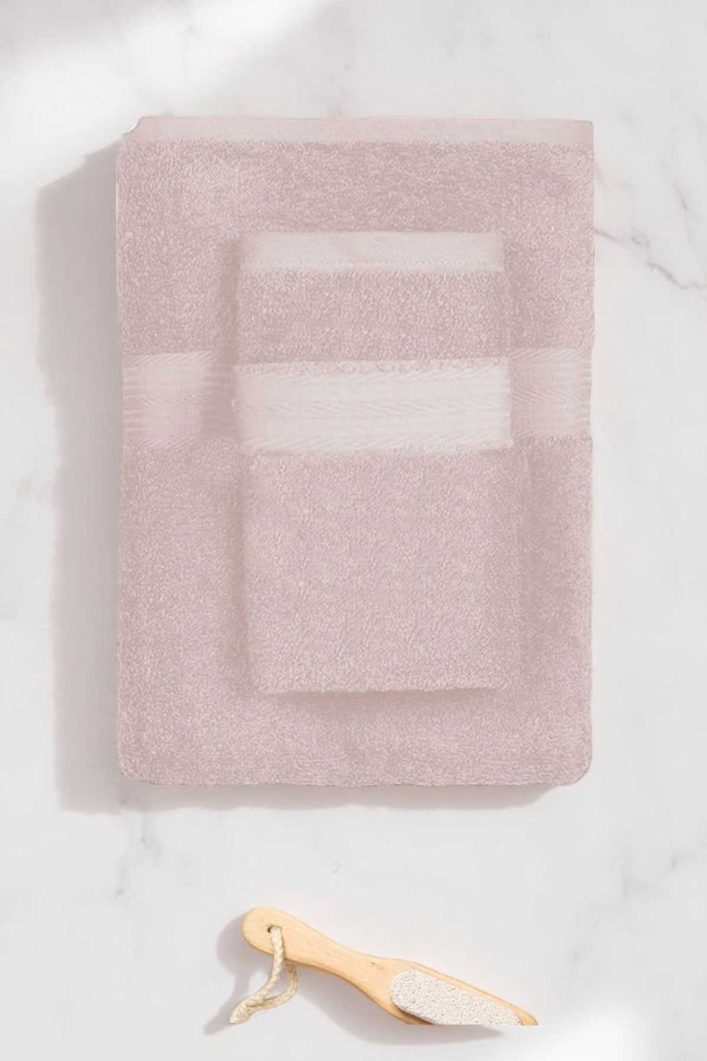 2 Piece Oversize Luxury Premium Bathroom Spa Towel Set 90x160 Cm Powder
