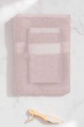 2 Piece Oversize Luxury Premium Bathroom Spa Towel Set 90x160 Cm Powder